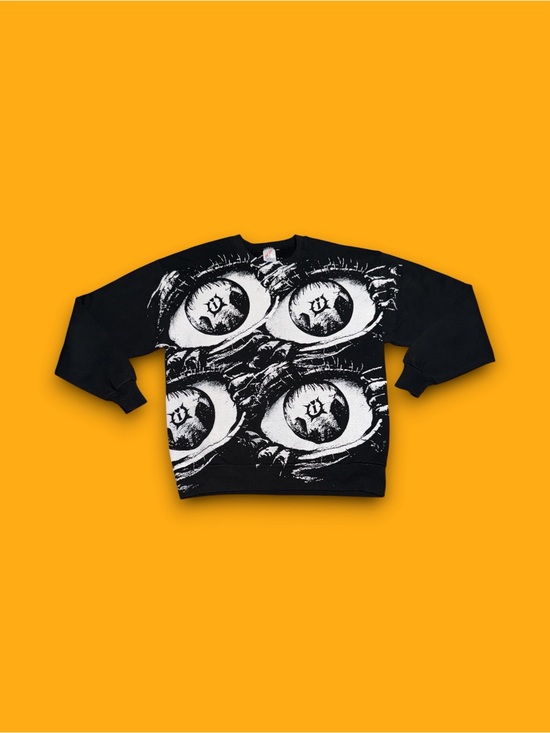Jerzees Other - Vintage All seeing eyes dark graphic AOP Jerzees crewneck sweatshirt medium